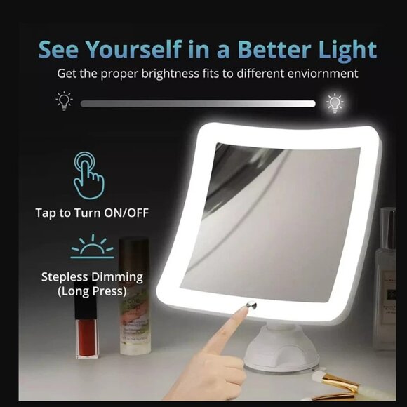 Fabuday 20X Magnified LED Lighted Makeup Mirror, 7 Inch, 360 rotation *New* - Picture 4 of 6